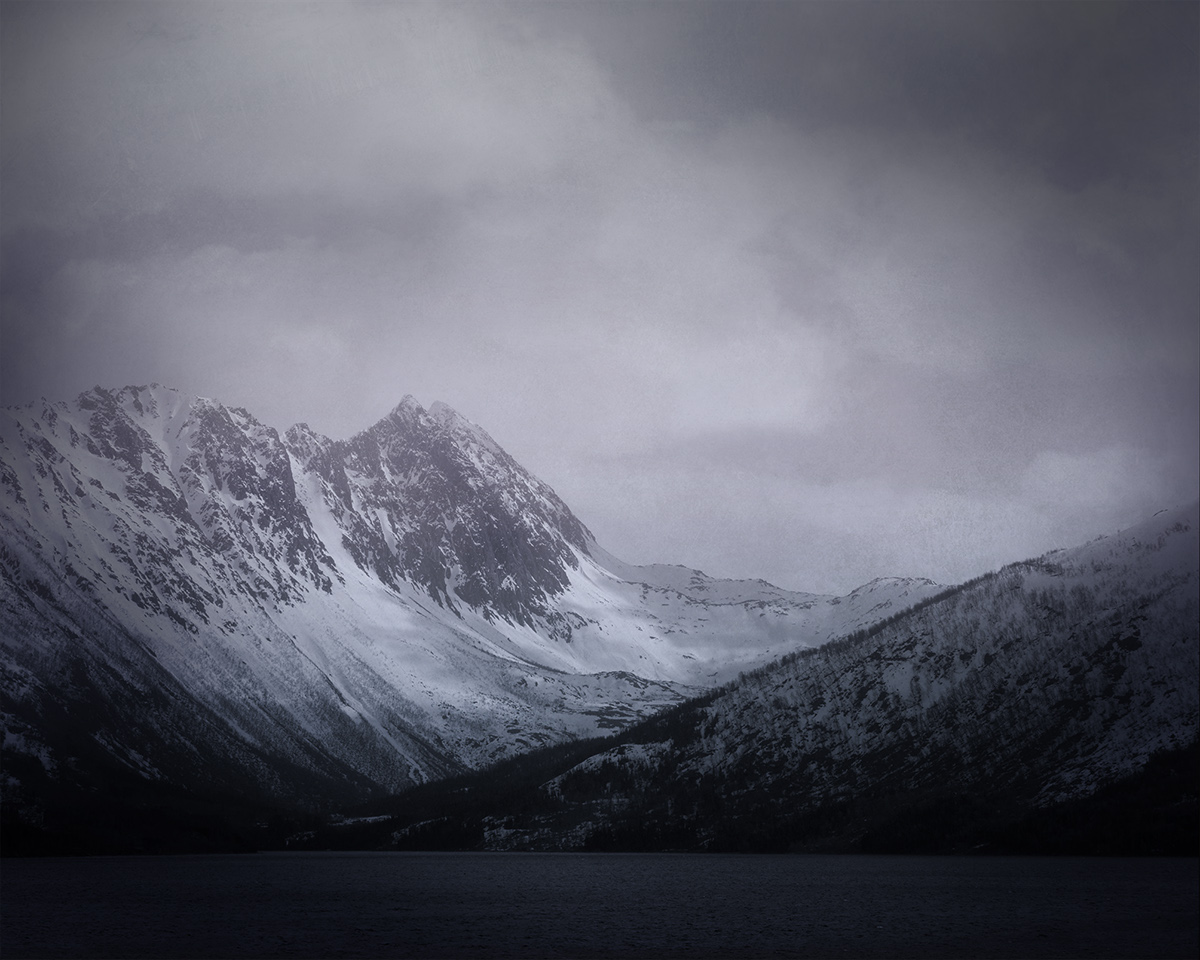 norway april mountain Landscape Moody athmosphere texture Arctic spring