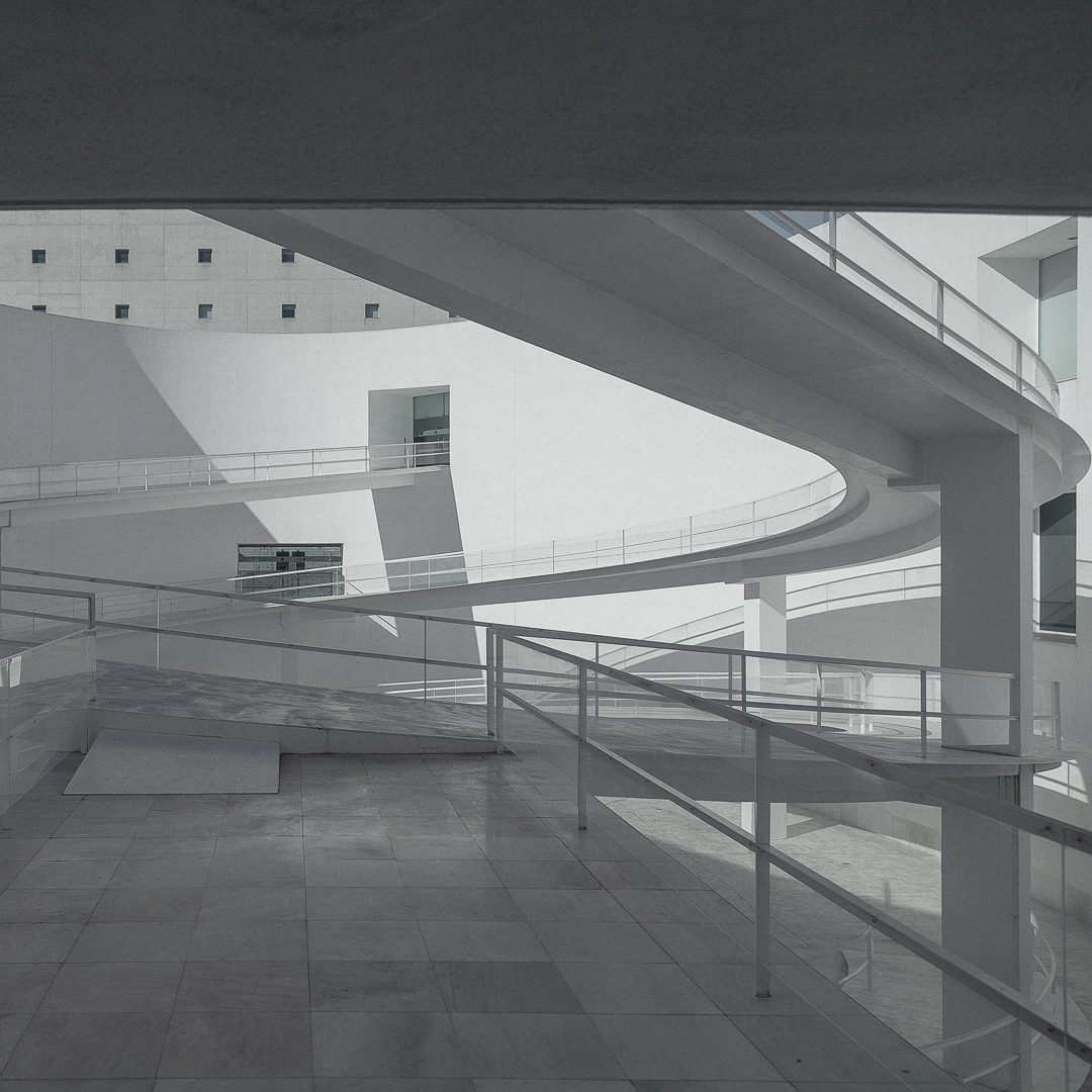 architecture Brutalism concrete minimal modernarchitecture modernism spain Spiral stairs White