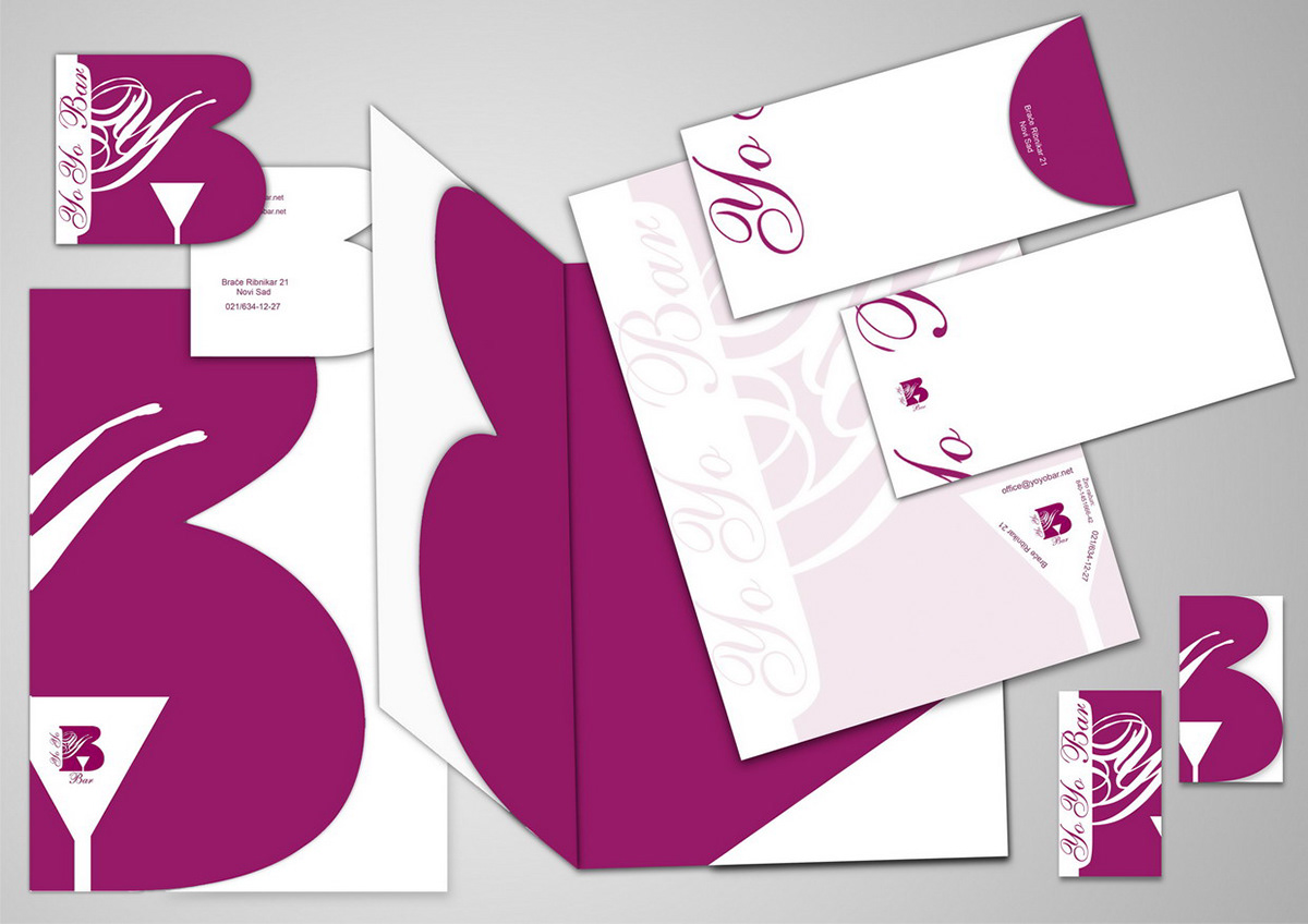 graphic design  logo business materials yo yo bar bar logo memorandum business card Academy of art pdp 