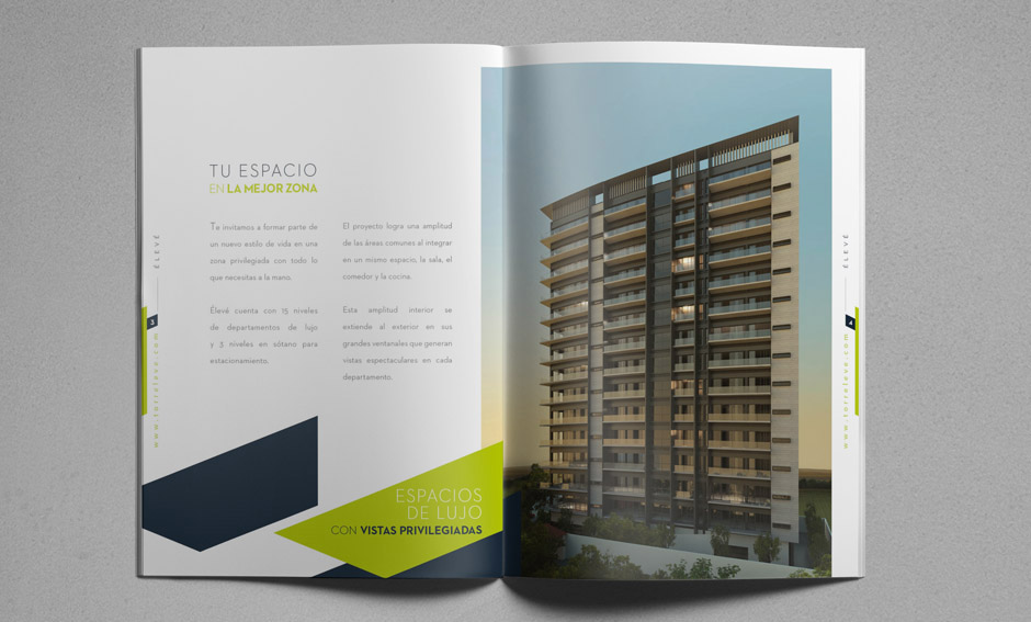 editorial brochure dossier ventas Departamentos building torre Elevado folleto arquitectura apartment