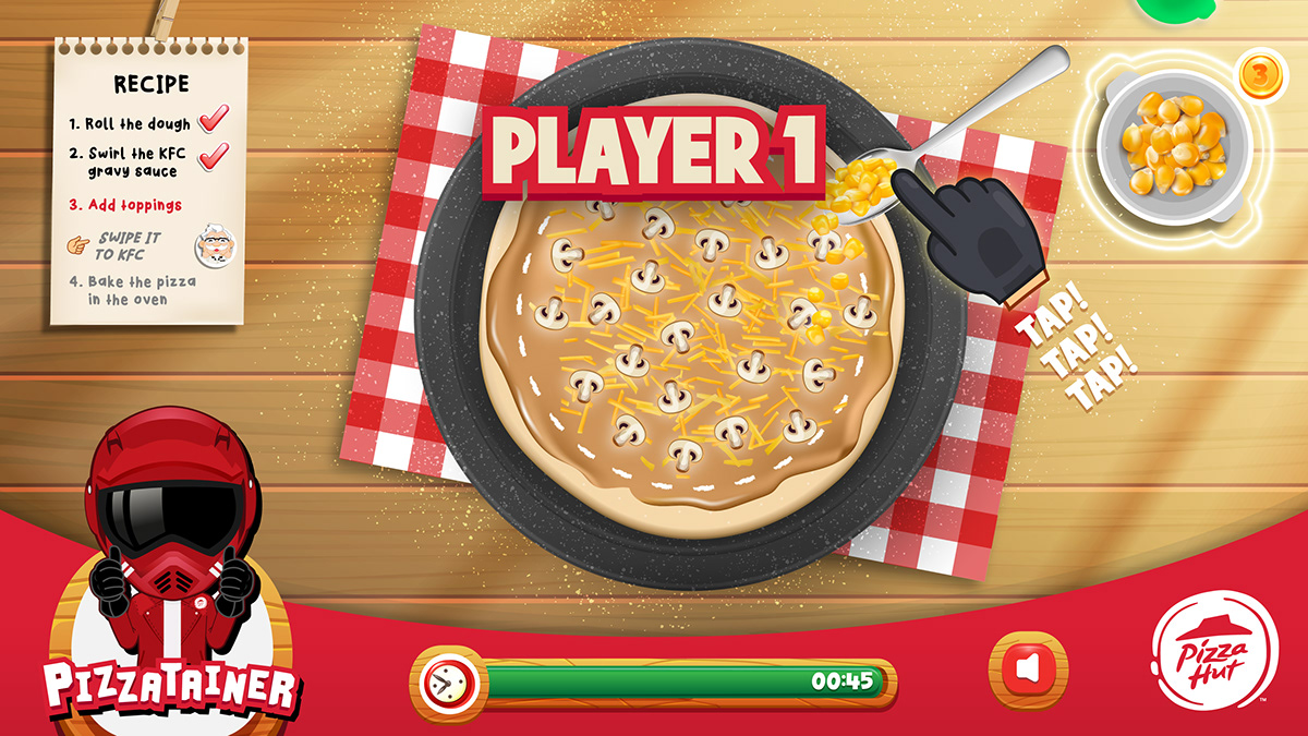 Behance game Gaming KFC mobile ogilvy Pizza Hut pizzahutxkfckitchen play