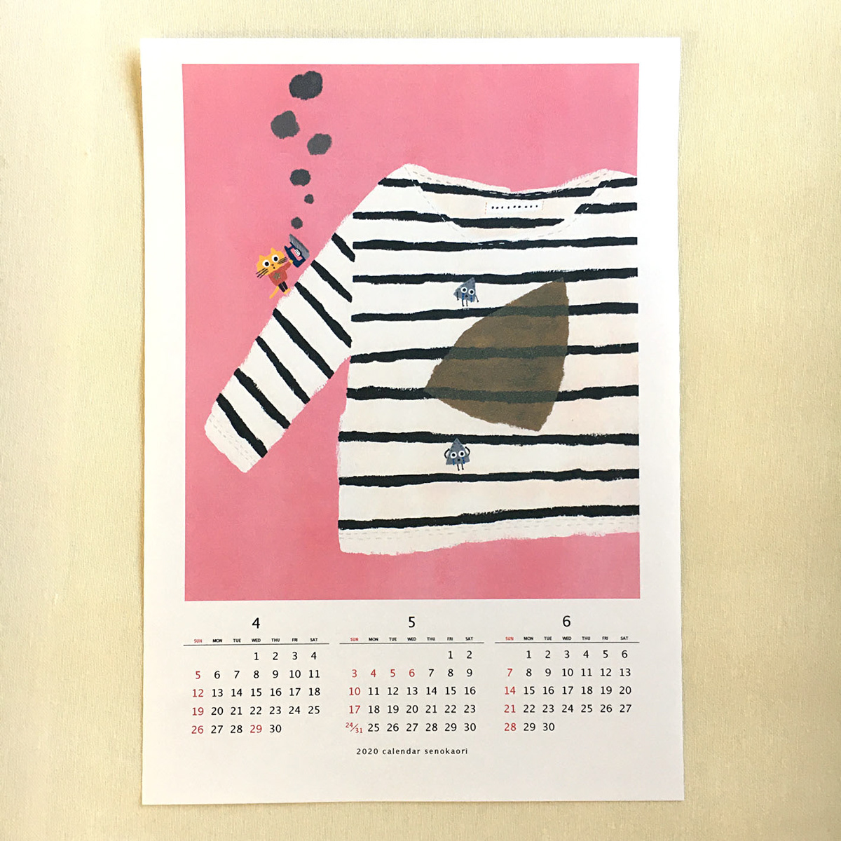 calendar Cat cute pop kaori seno カワイイ art