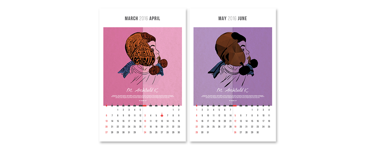 archibald calendar calendar 2016 desk