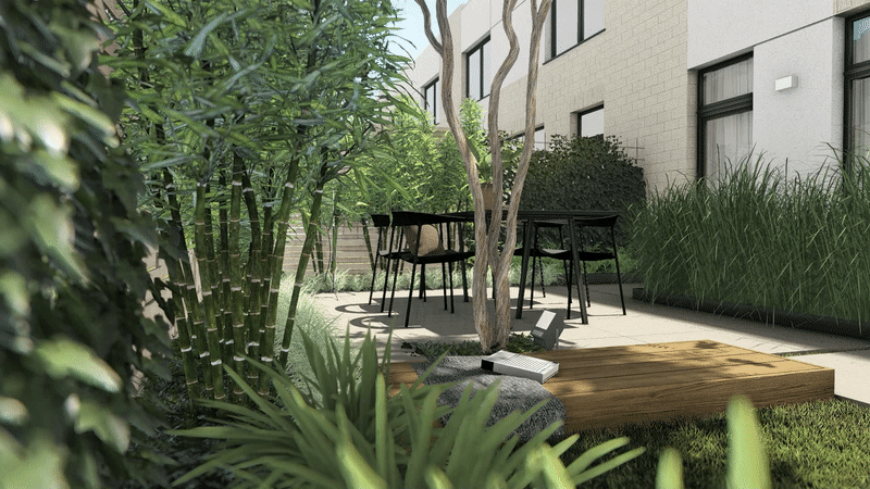gdańsk gdynia sopot Landscape Architecture  exterior design nowoczesny ogród miejski bambusy w ogrodzie Mały Ogród pergola w ogrodzie projekt ogrodu projektowanie ogrodów trawy w ogrodzie