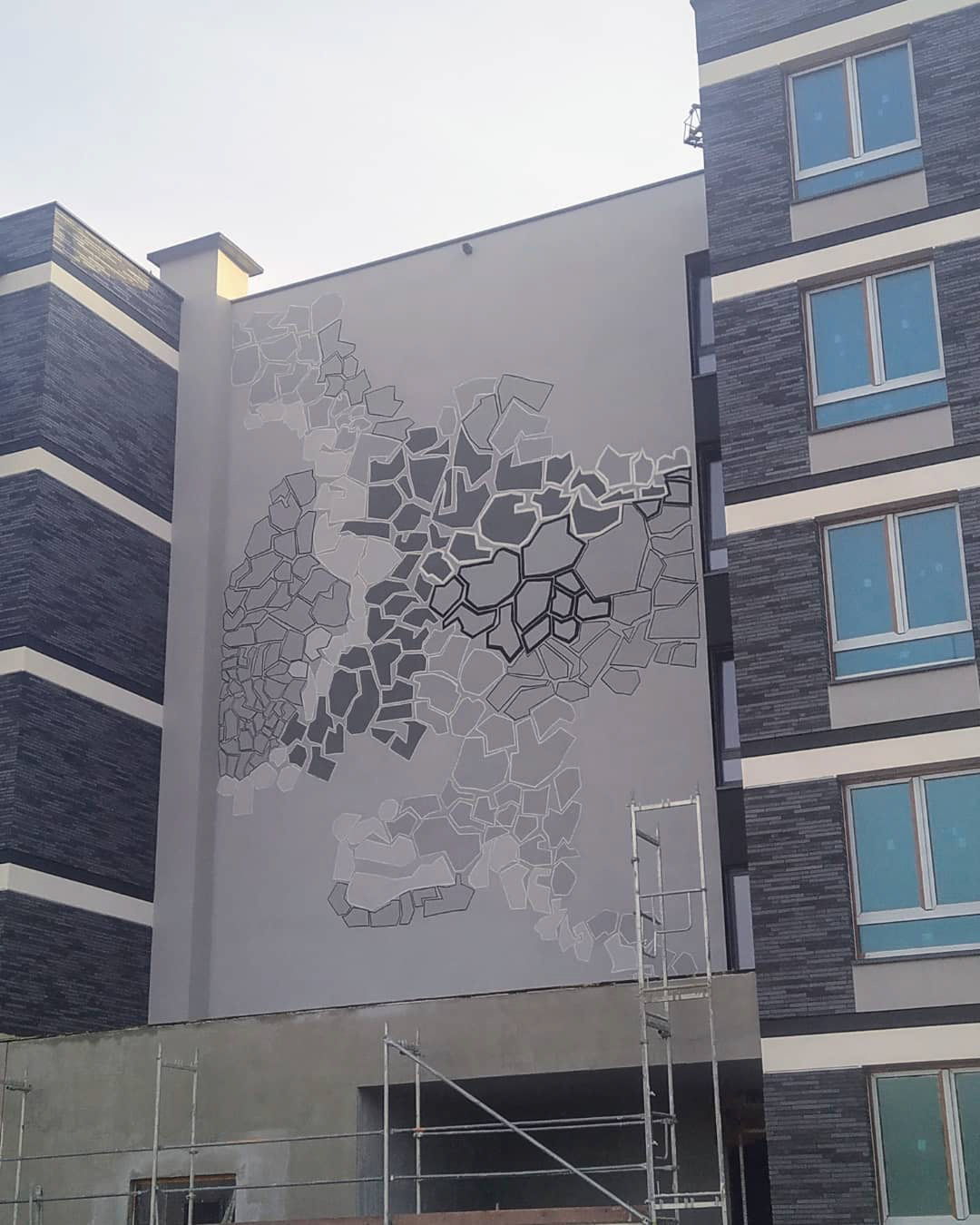 3D architecture art city map minimal modern Mural Urban Design wall