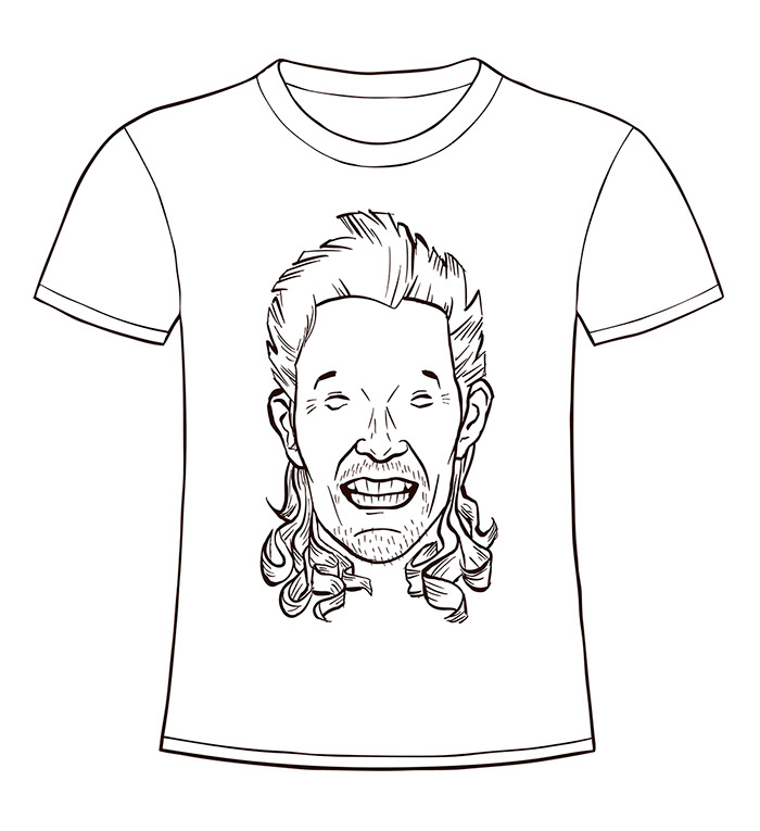 b&w caricature   cartoon charity comedian comedy  Drawing  stand-up Swedish t-shirt