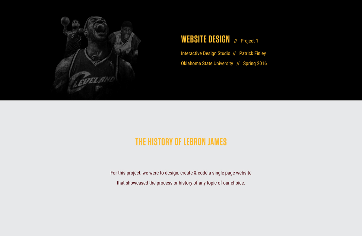 LeBron James // Website Design on Behance