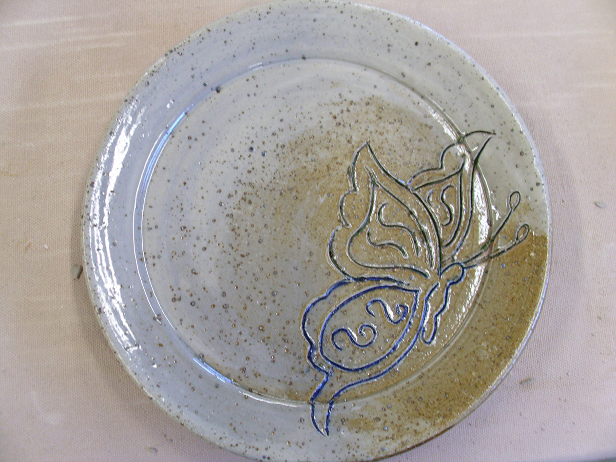 plates Pottery butterfly ceramics 