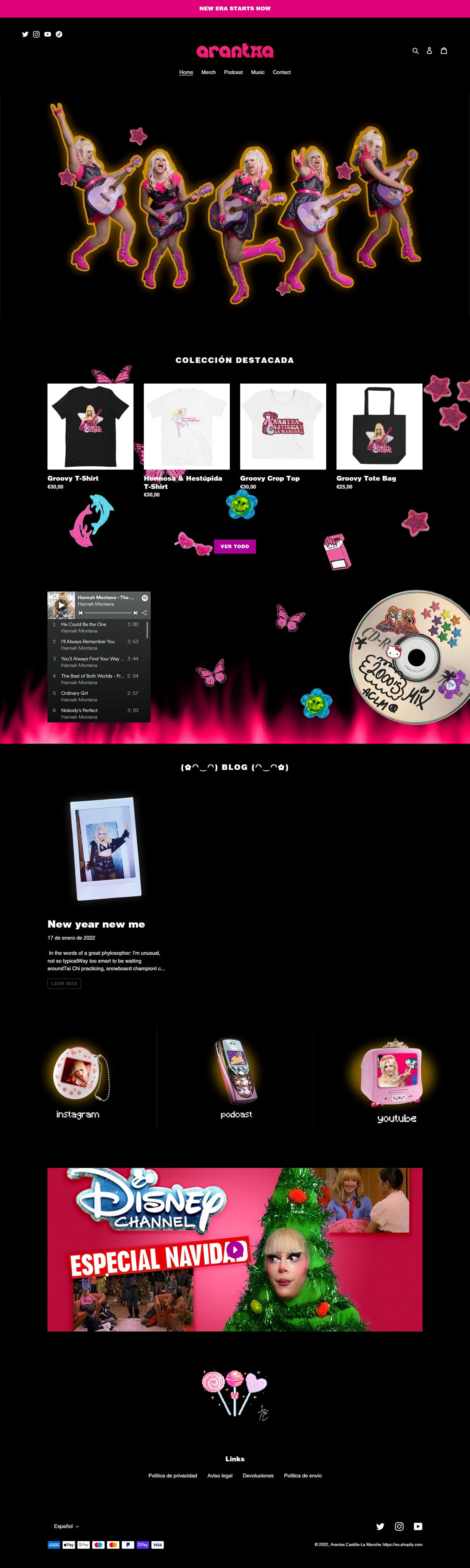 drag queen e-commerce ILLUSTRATION  landing page Layout Design online store shop social media Web Design  Website