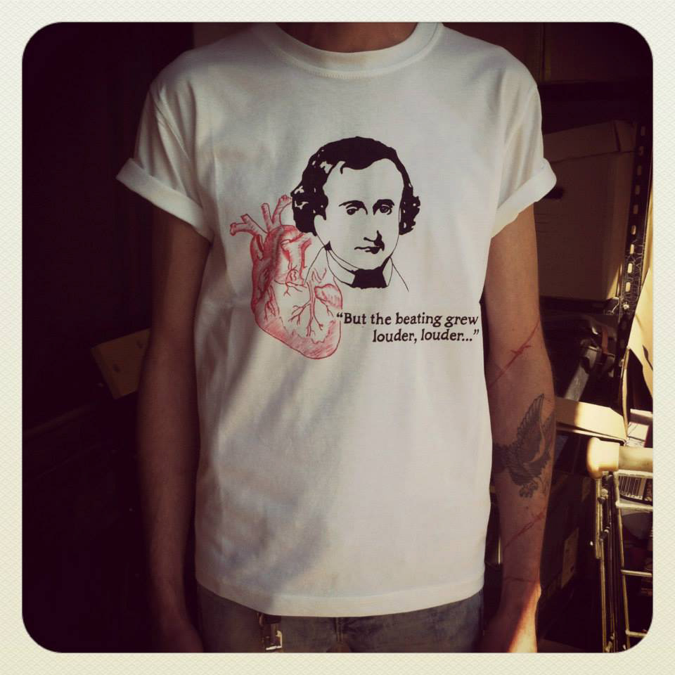 t-shirts hand-painted lovecraft dracula frankenstein allan poe Moby-Dick