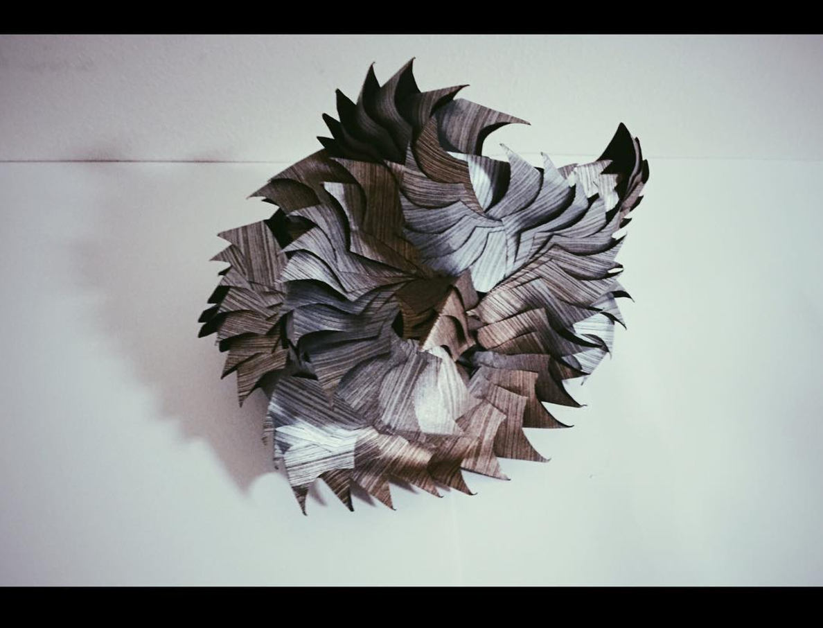 sculpture paper sculpture headdress Horn 3D