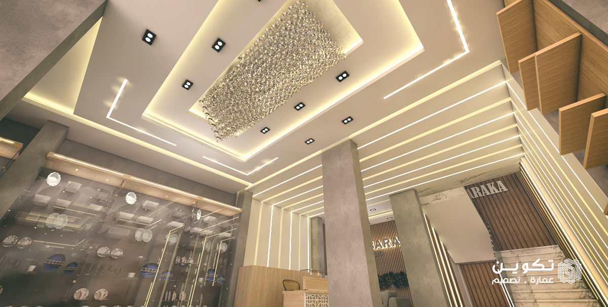 3D building commercial design egypt indoor interior design  SketchUP