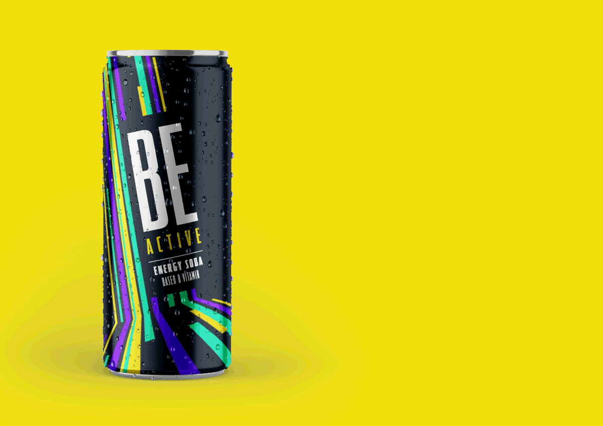 Active Advertising  be can designer driver Driving energy drink gif soda can