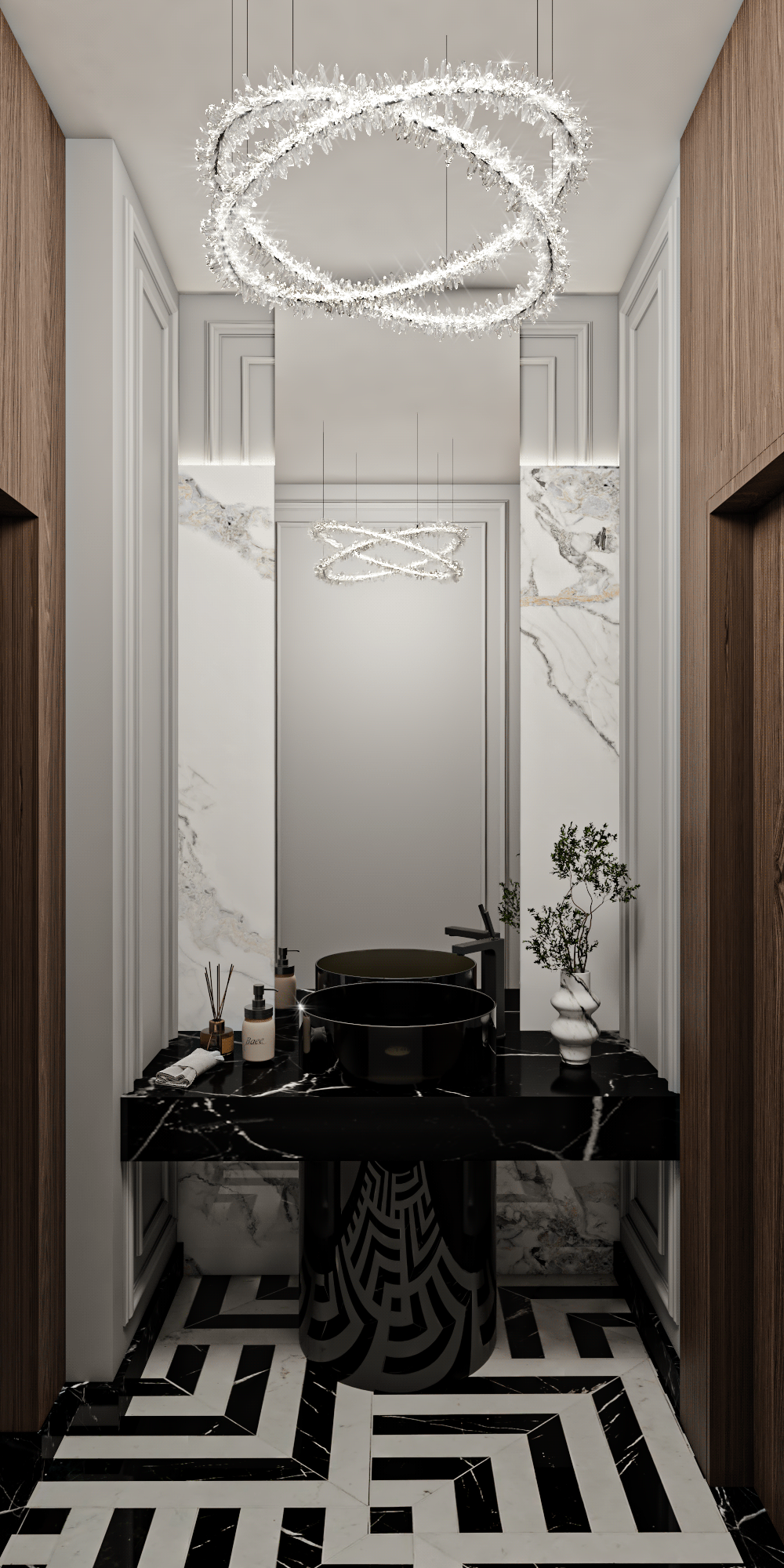 powder room bathroom interior design  3ds max architecture Render 3D design vray visualization