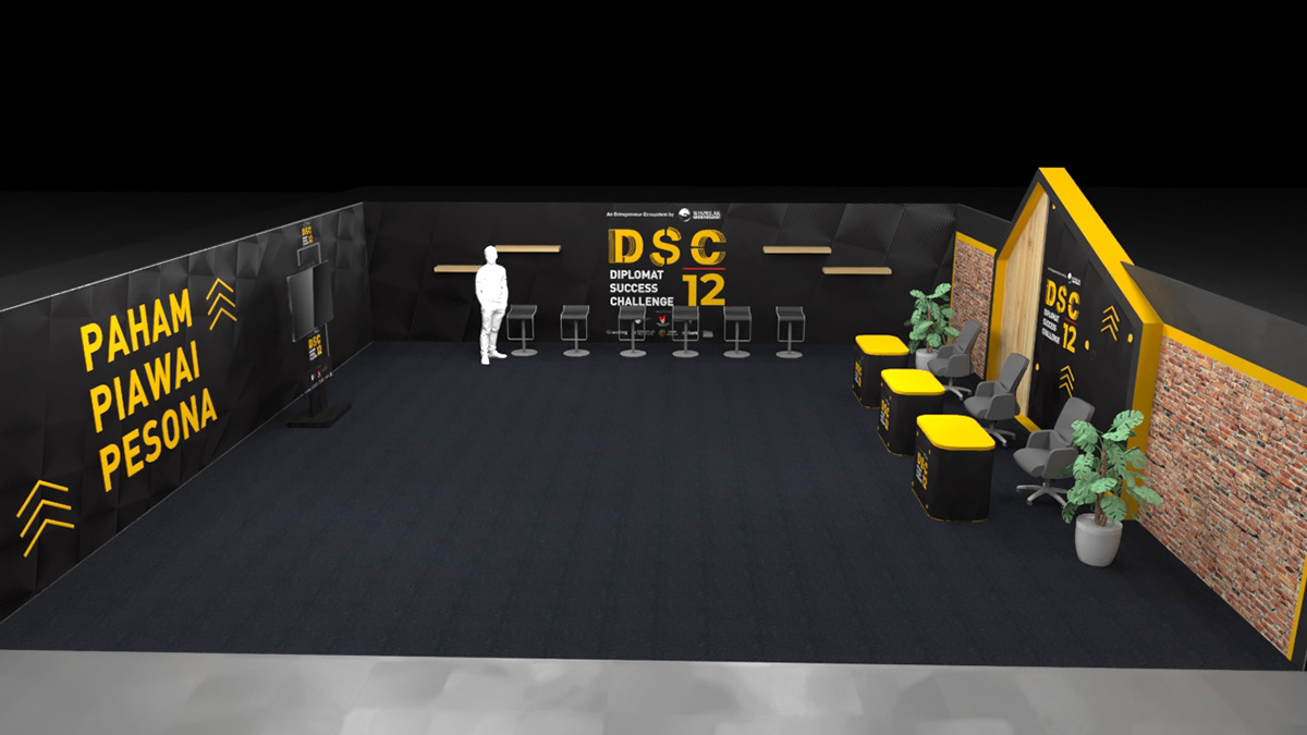 3D booth booth design design stage diplomat Exhibition  Exhibition Design  Render Stage STAGE DESIGN