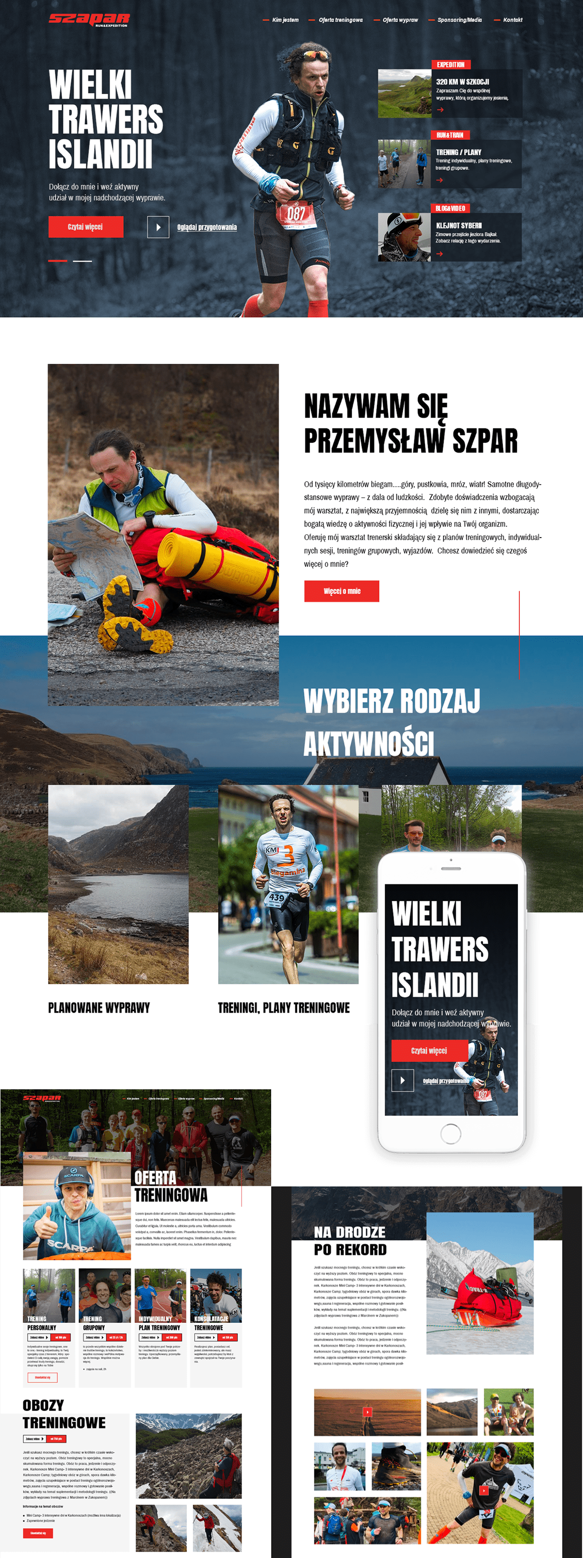 sport run extreme logo ironman homepage design Website