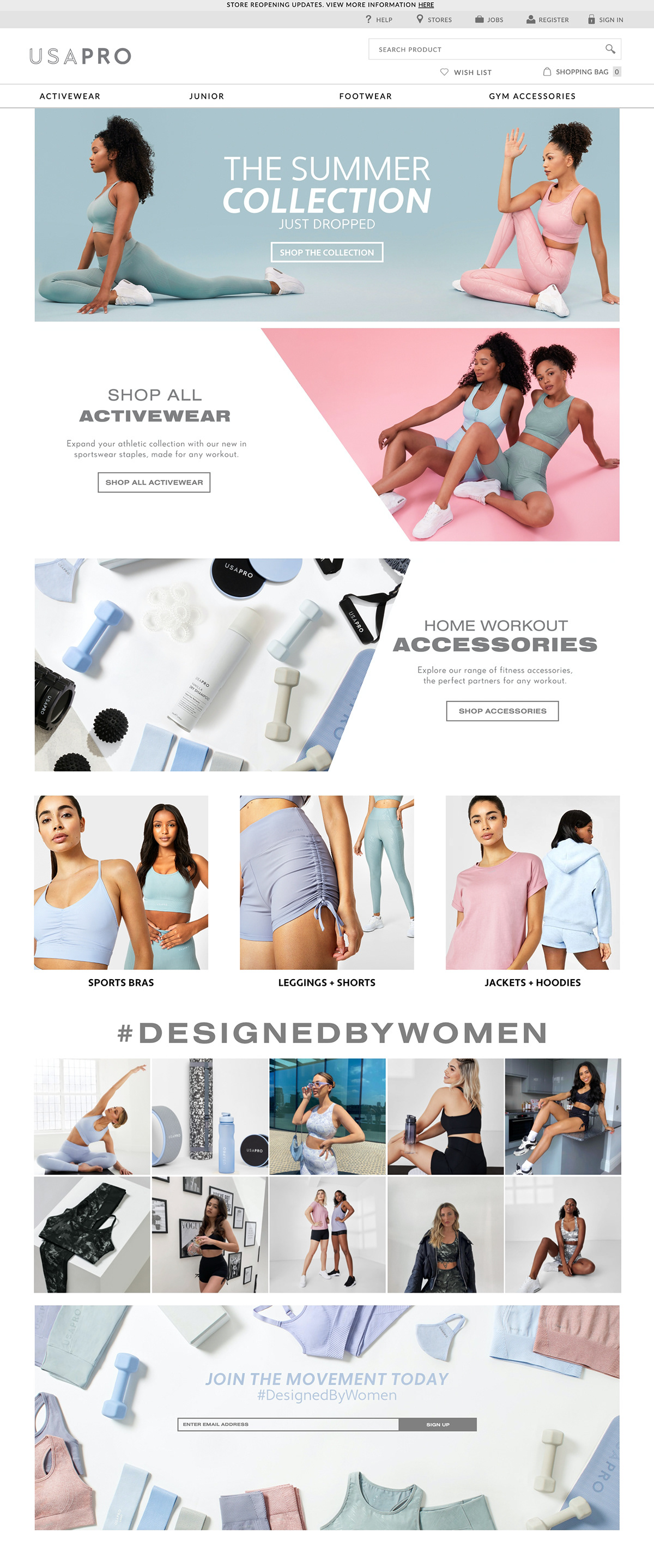 Email Design graphic design  newsletter Sport Campaign usapro usaprowomen Web Design 