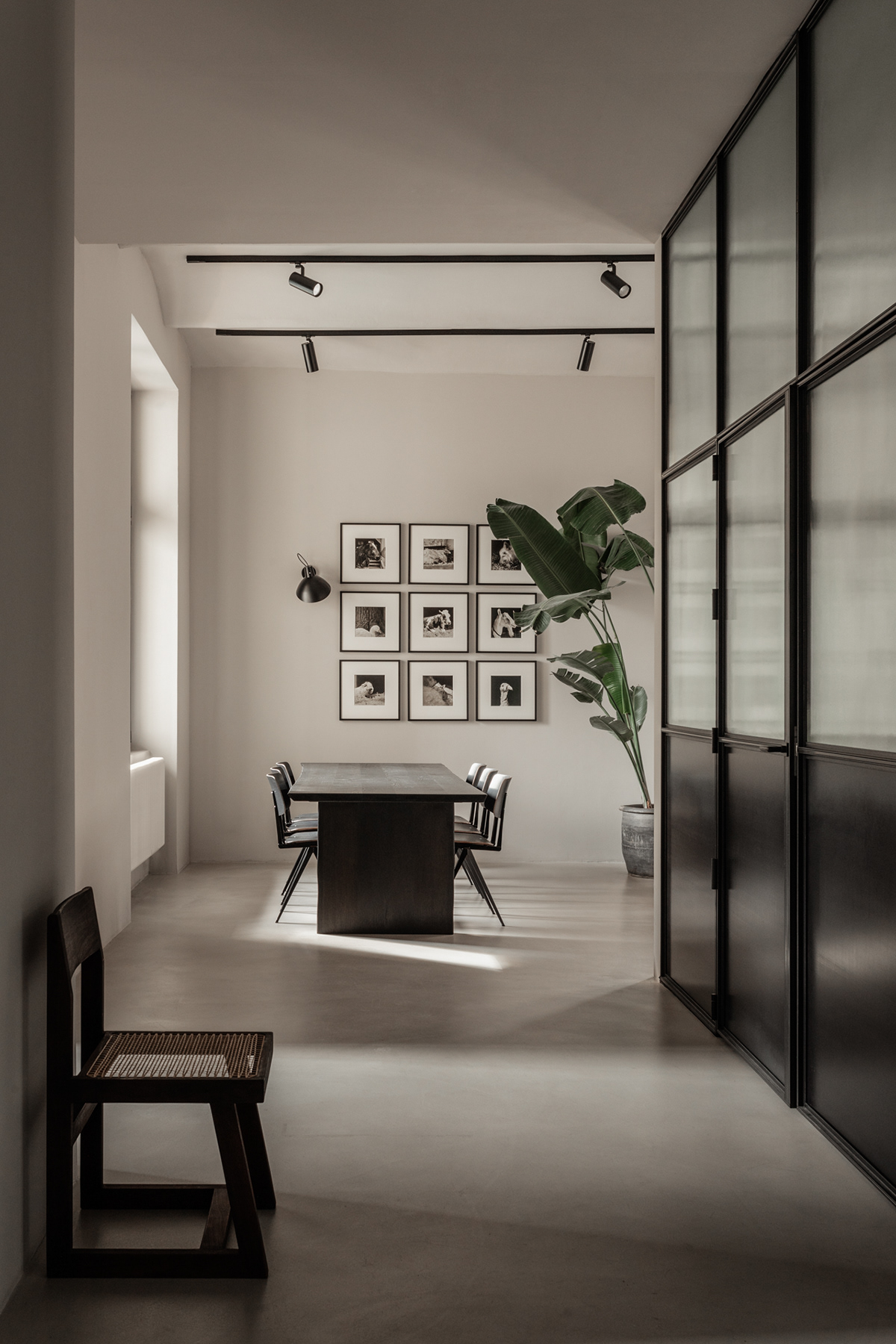 architecture berlin interior design  minimalist monochrome Office studio Vintage Design Wabisabi