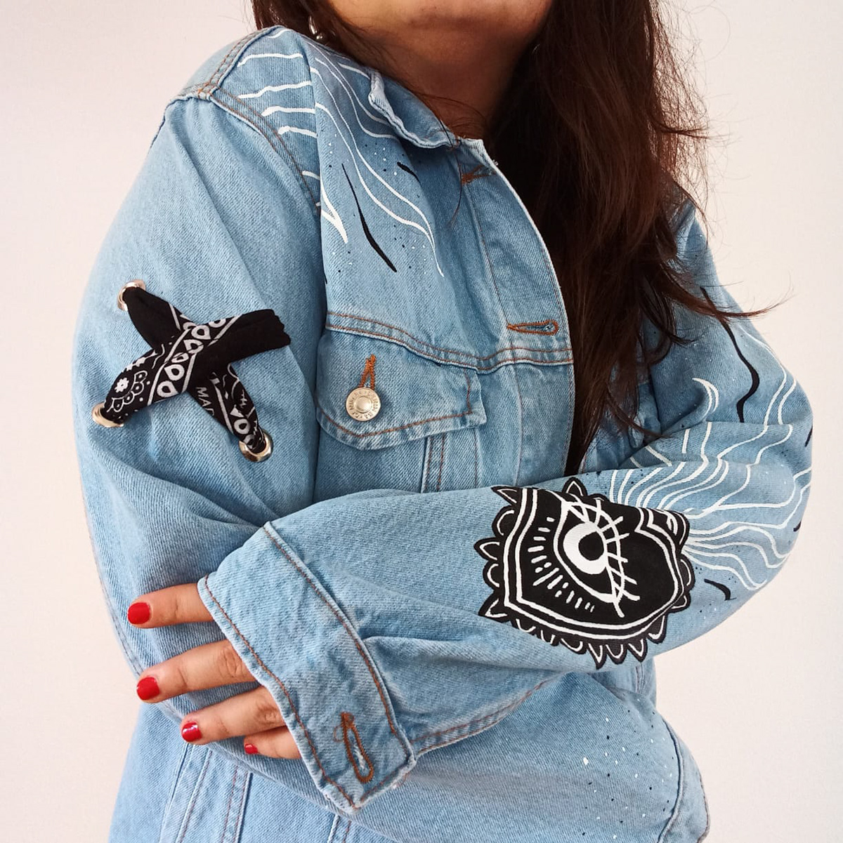 Clothing Custom Denim DIY fashion design handmade jeans moda punk rock
