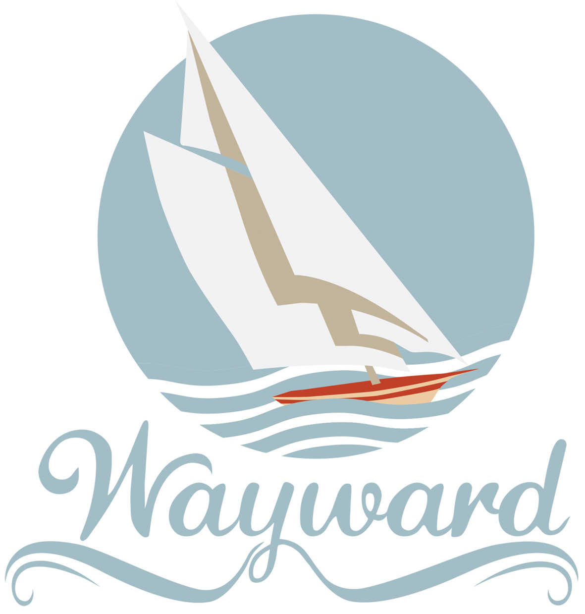 branding  wayward haberdashery shop logo logo Signage