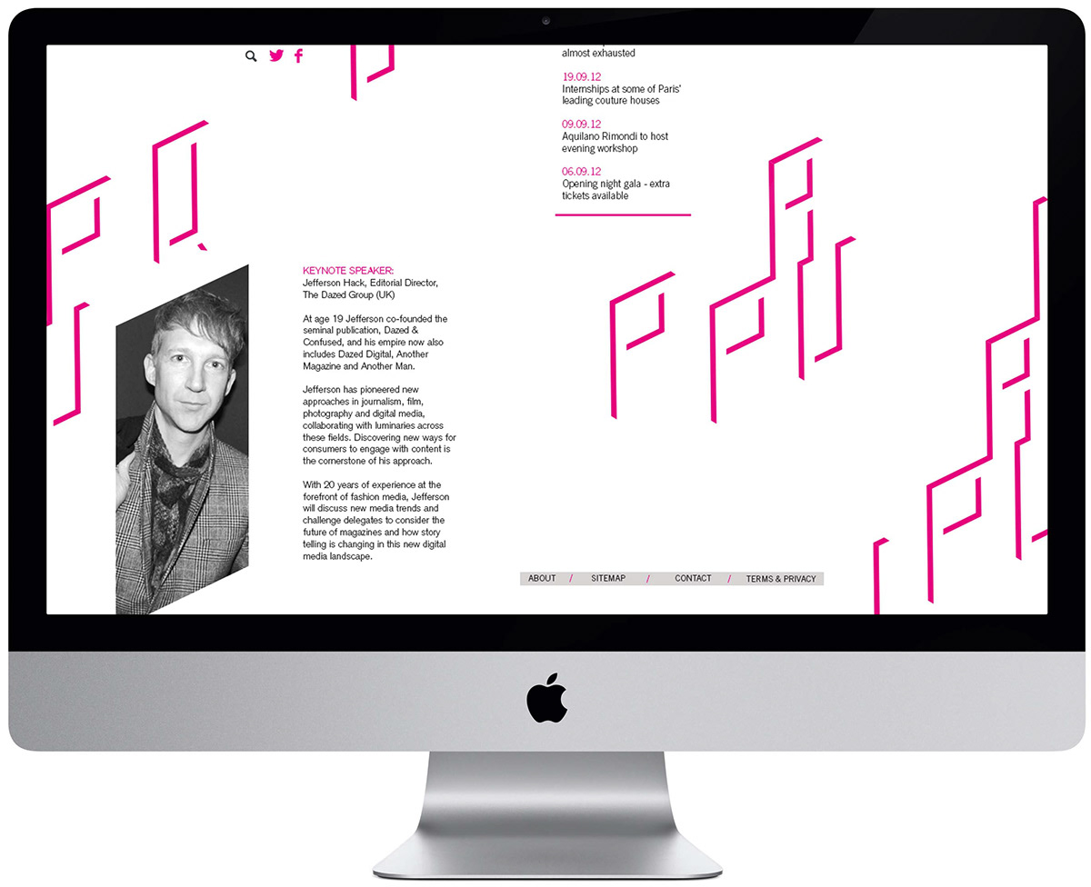 fashion website  symposium  conference pink swiss design contrast merchandise
