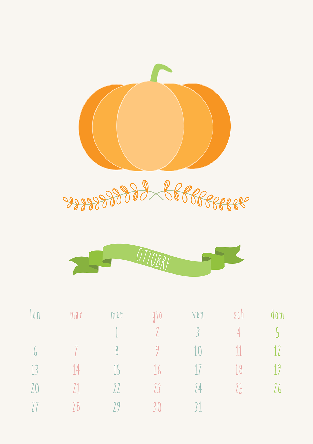 calendario brochure illustrations calendar Pastels months graphic logo handmade