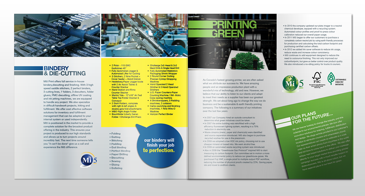 Mi5 Print editorial design print brochure