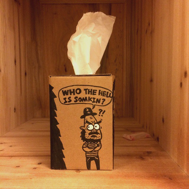 Tissue Box cartoon guy