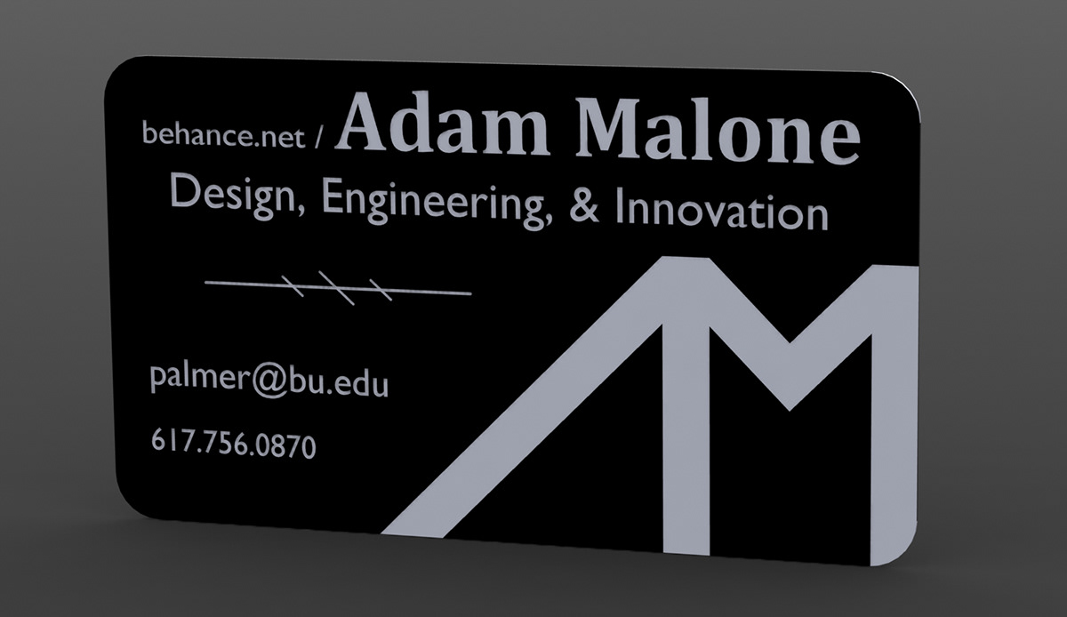 business card Am Adam QR Code anodized aluminum laser cut innovation design