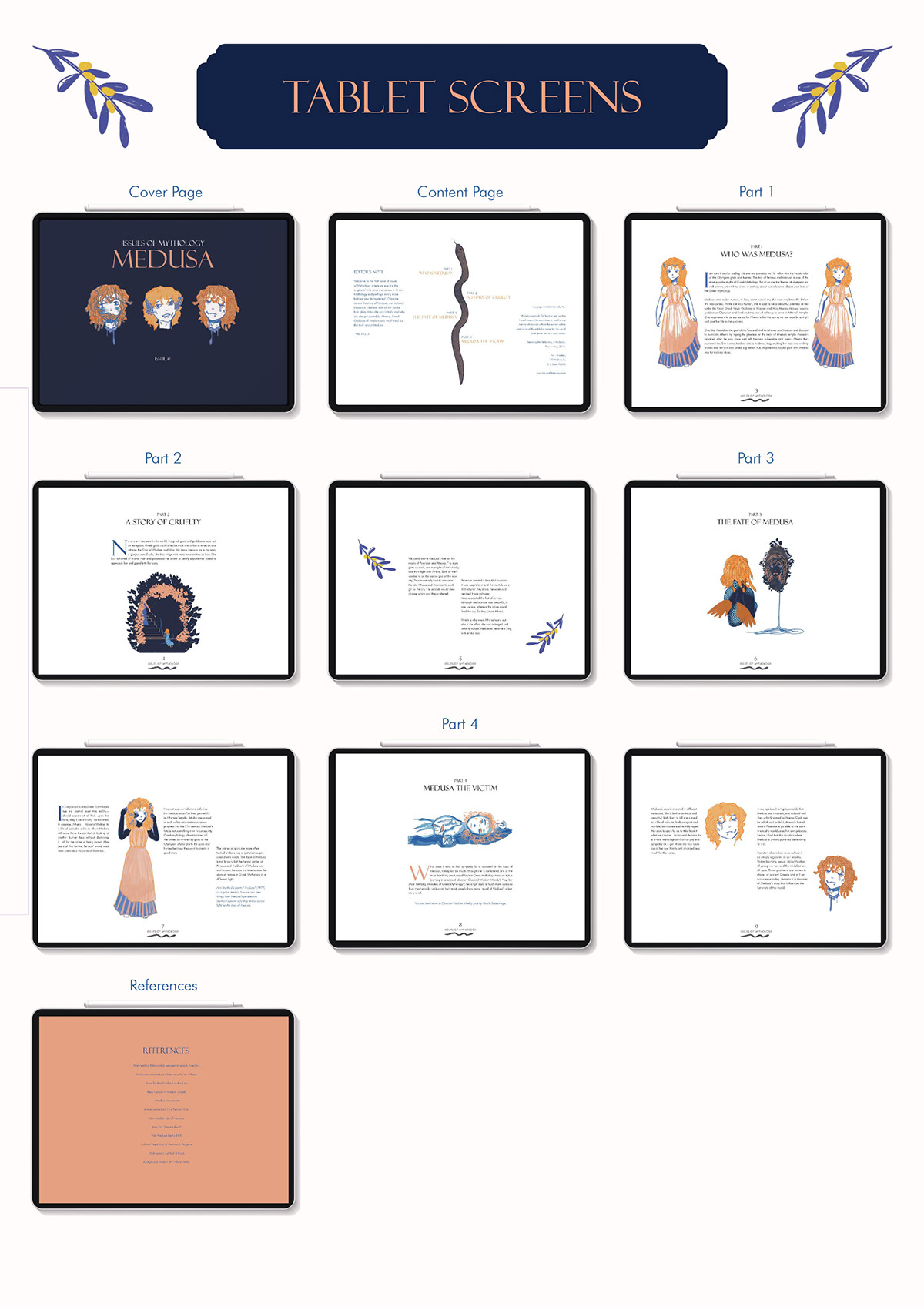 digital ILLUSTRATION  interactive Zine  medusa book Fanzine Illustration  storytelling   writing 