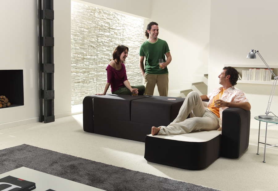 sofa modular convertible diferents positions sofa Adaptable seating chaise longue bed Sofa bed
