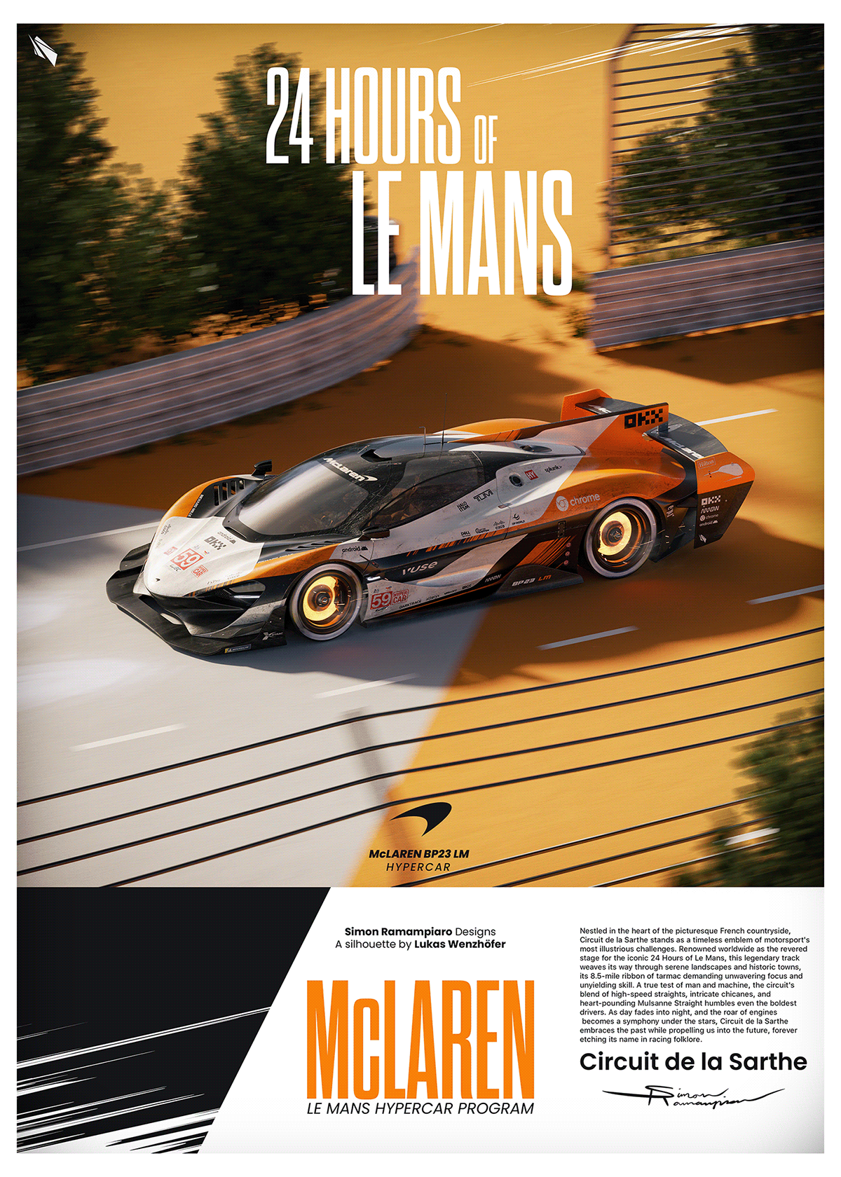 livery design art direction  McLaren le mans hypercar Racing Vehicle race automtive f1