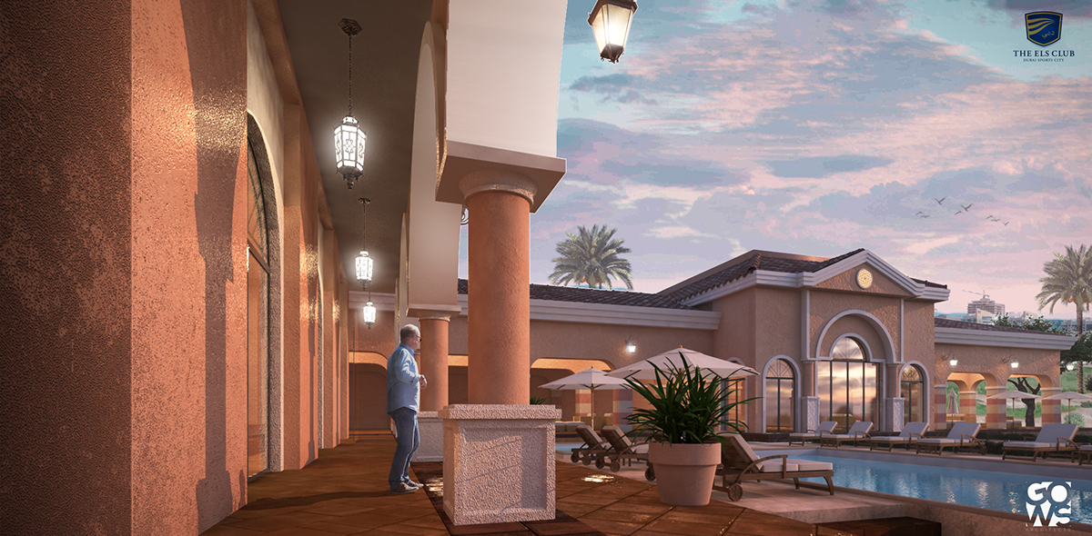 Interior dubai gulf golf club relax Style minimal Landscape Pool exterior UAE building facades
