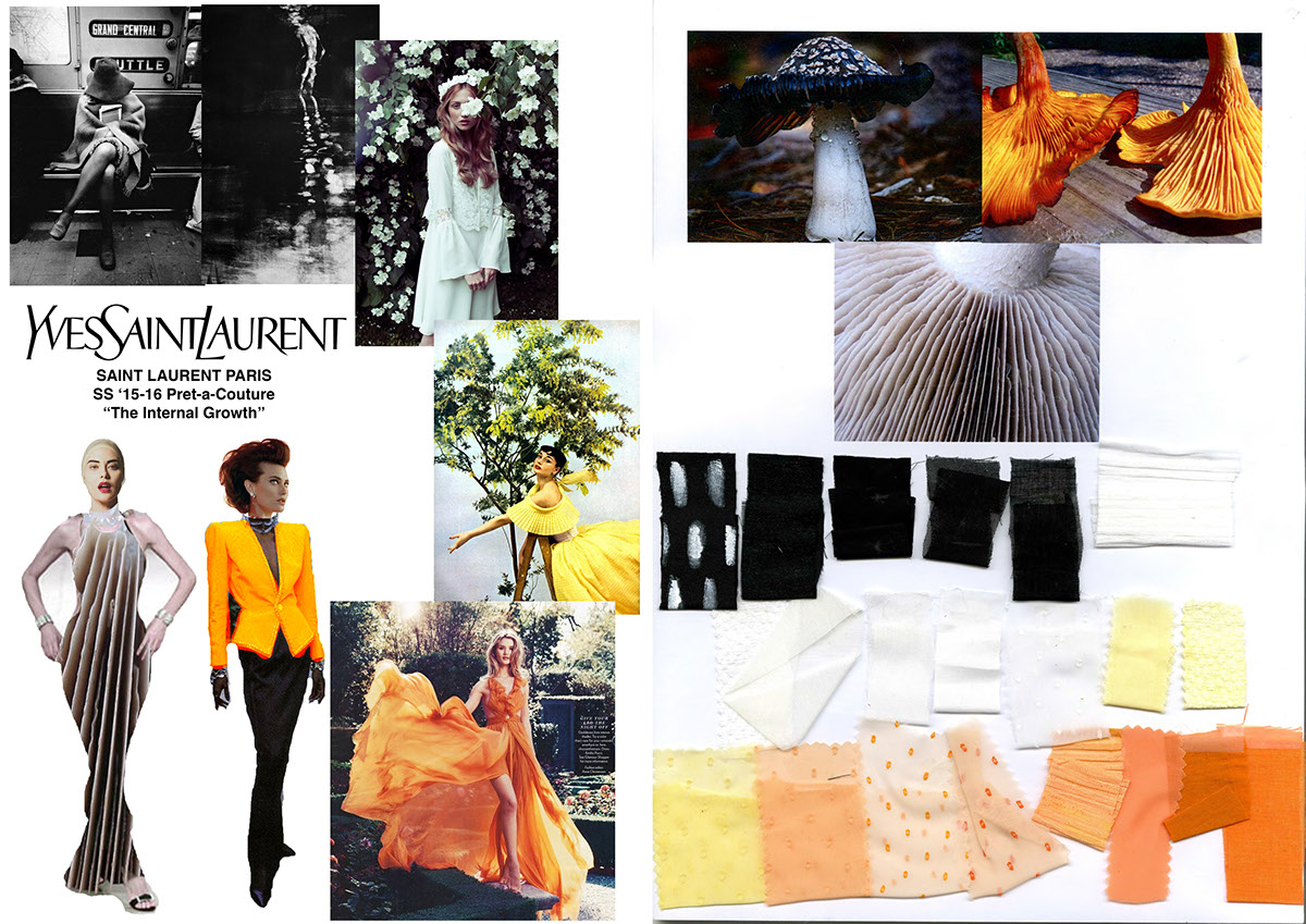 Adobe Portfolio fashion design Fashion Moodboard FASHION PROJECT fashion portfolio Process Book yves saint laurent ss15