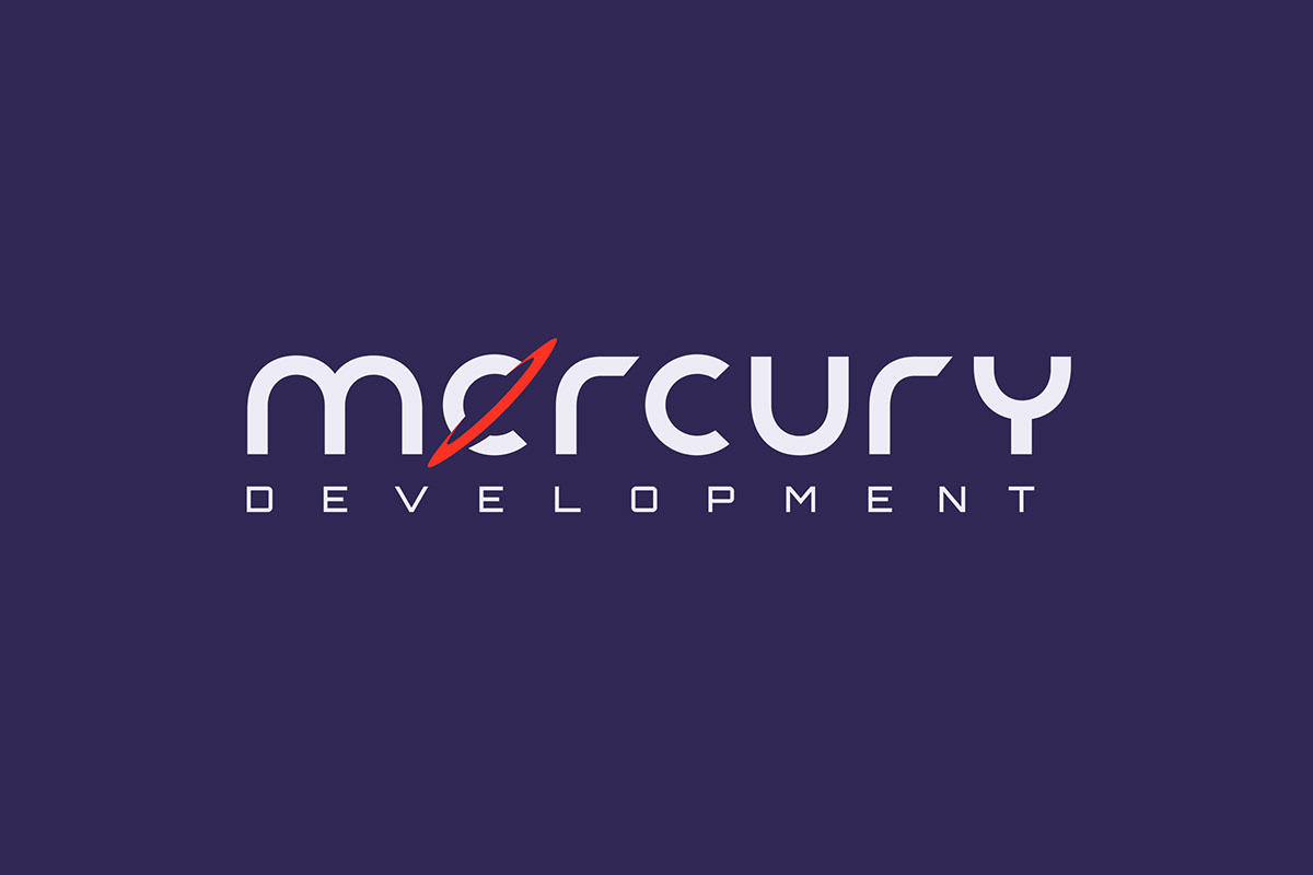 logo Logotype brand branding  Web development mercury