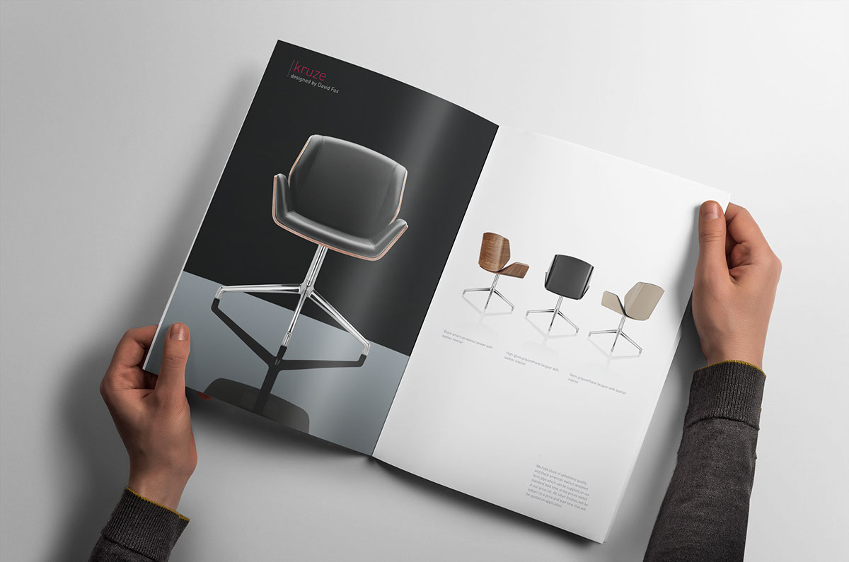 furniture chair kruze Responsive Website brochure book Product Photography