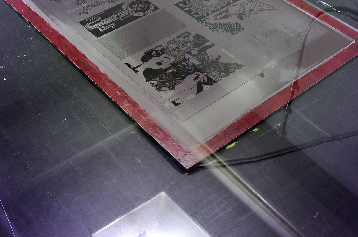 screenprint silkscreen gradient print limited edition Zine  Collaboration concertina Booklet metallic bronze ink