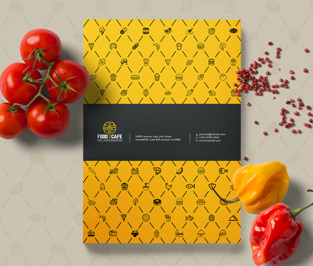Advertising  Annual Book bakery best design Bi-fold bread shop brochure business cafe catering