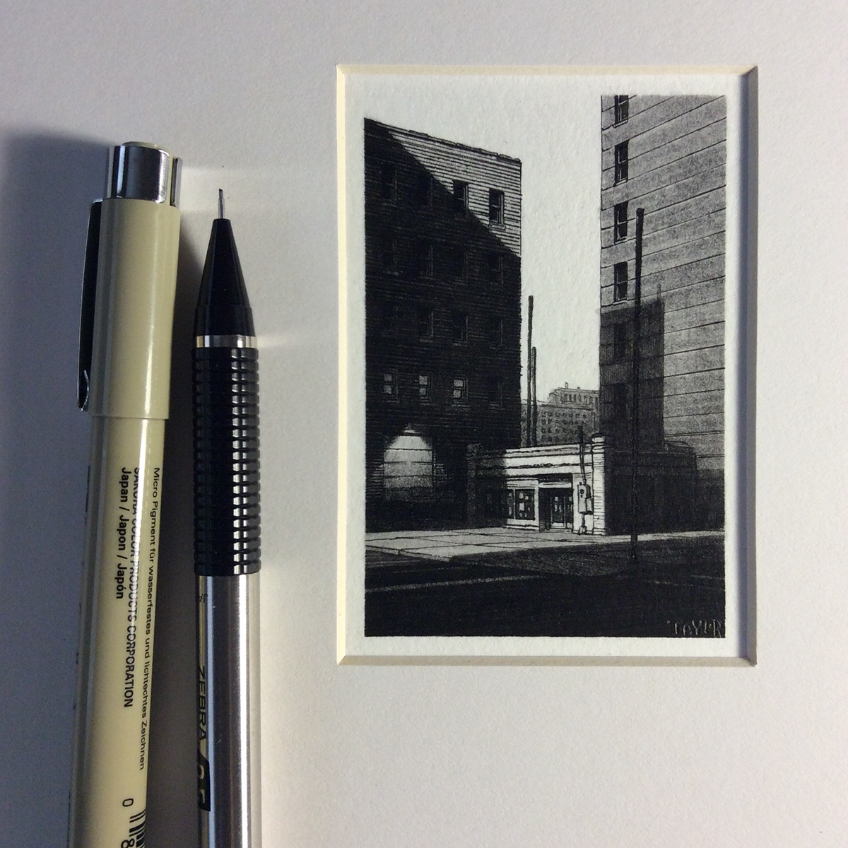 KCAD art draw drawn artist sketch paper pen pencil graphic cityscape Landscape micron