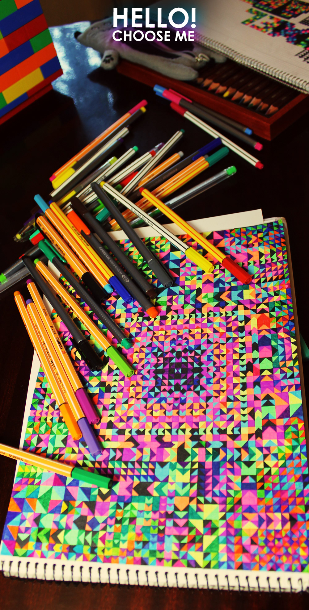color draw art creative geometry colorful graphic