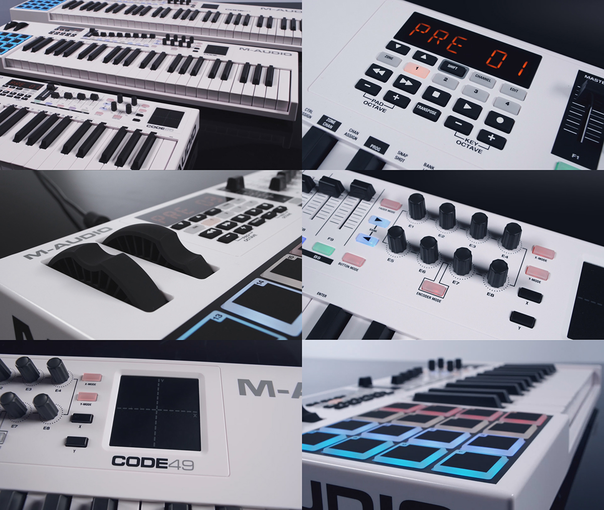 m-audio MIDI keyboard histibe mask movement code electronic music producer Sound Produciton promo video