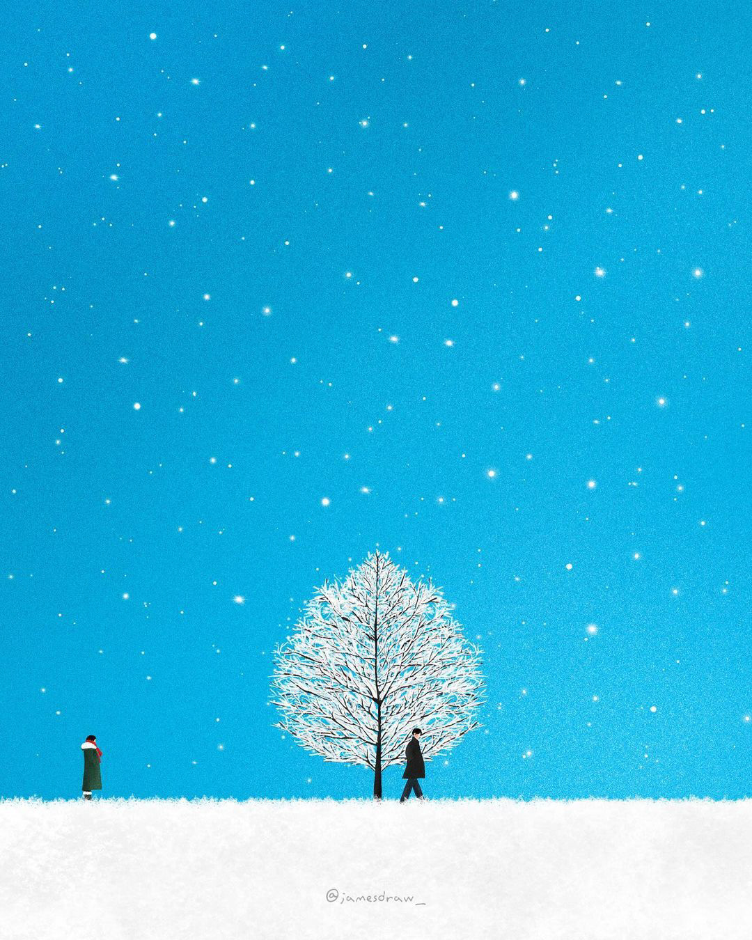 snow Landscape artwork 일러스트 일러스트레이션 삽화 책표지 앨범아트 ILLUSTRATION  Illustrator
