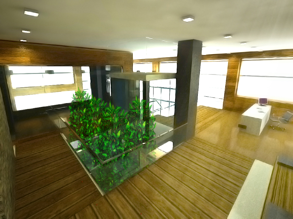 ecologic green Sustainable volumetric Open space office modern Interiorscape natural
