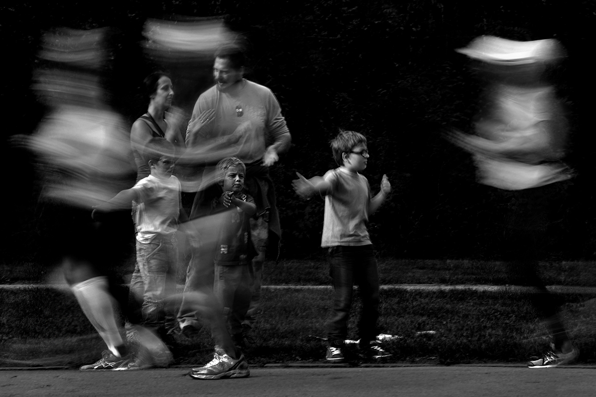 black and white Marathon sport motion running