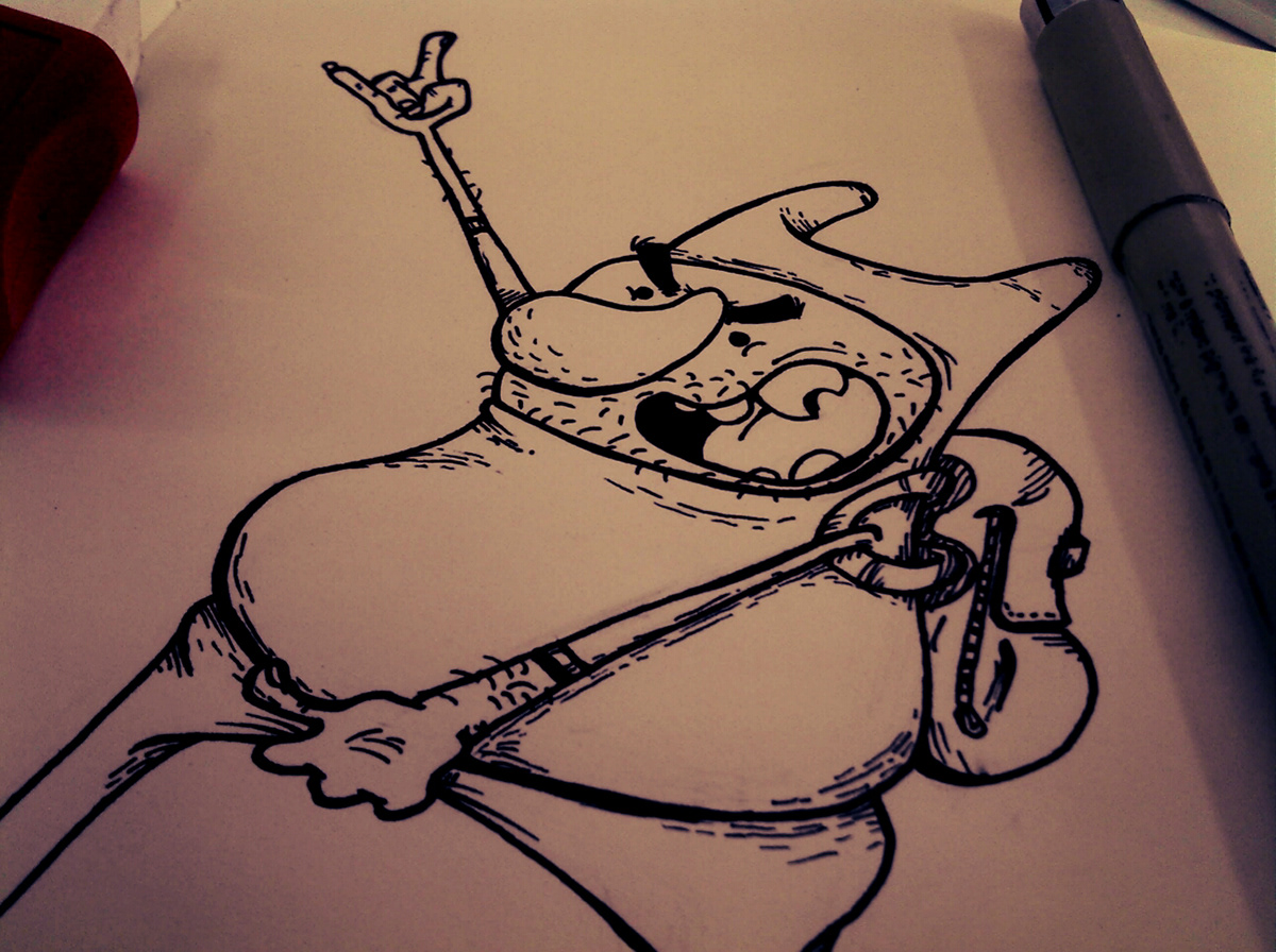 fanart  fan adventure Adventure Time fin Finn cartoon version nanquin Marker sketchbook sketch