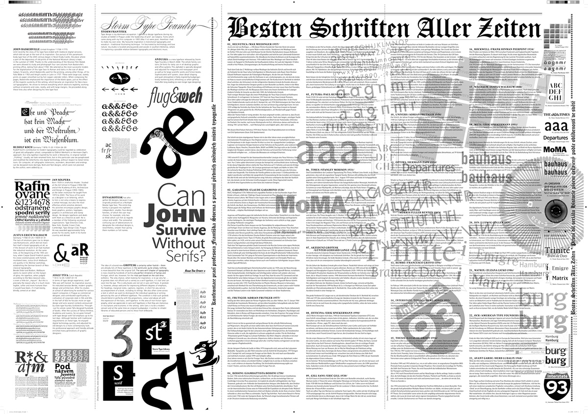 typographic newspaper