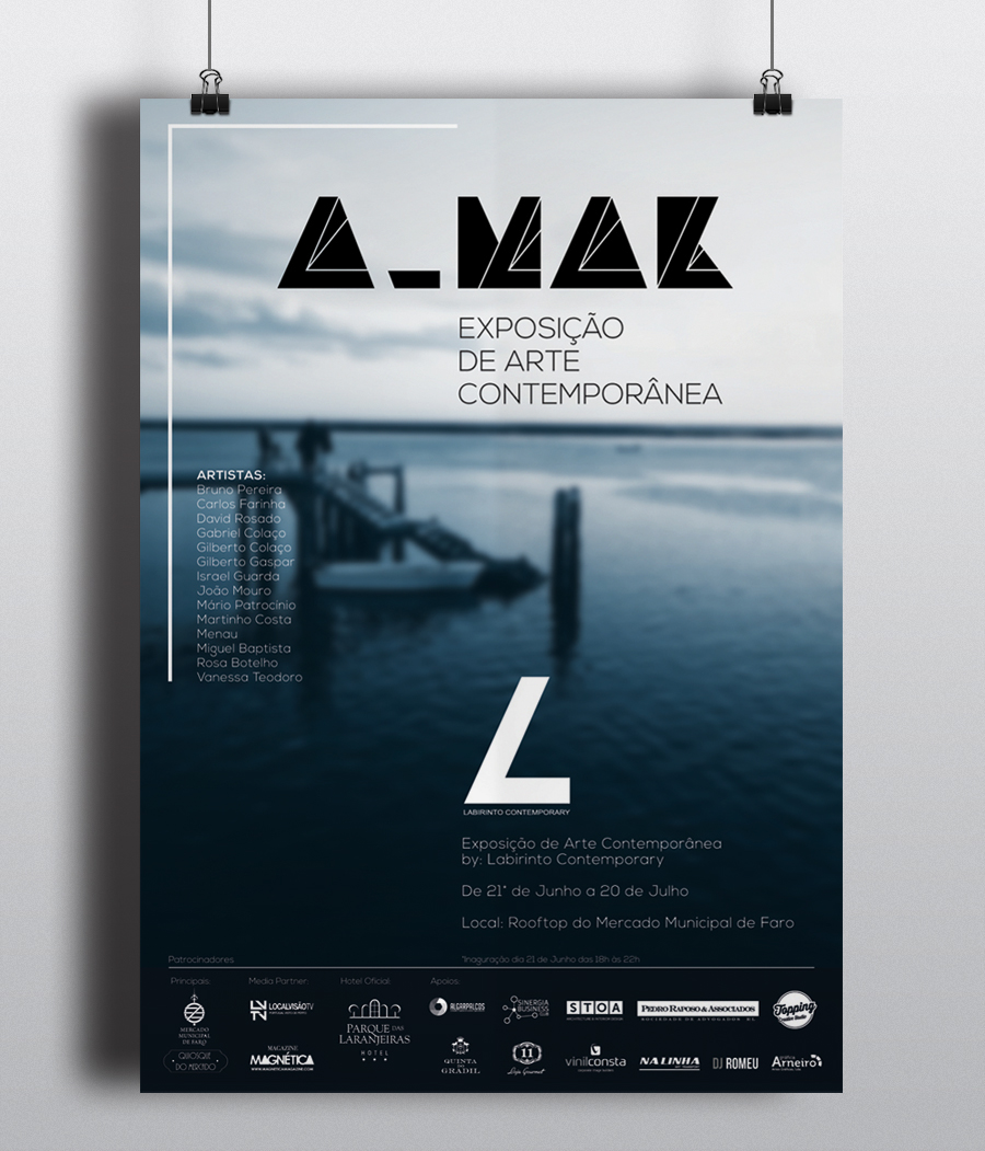 A-mar Exposição arte design grafico faro Algarve Labirinto contemporary topping creative studio geometric type