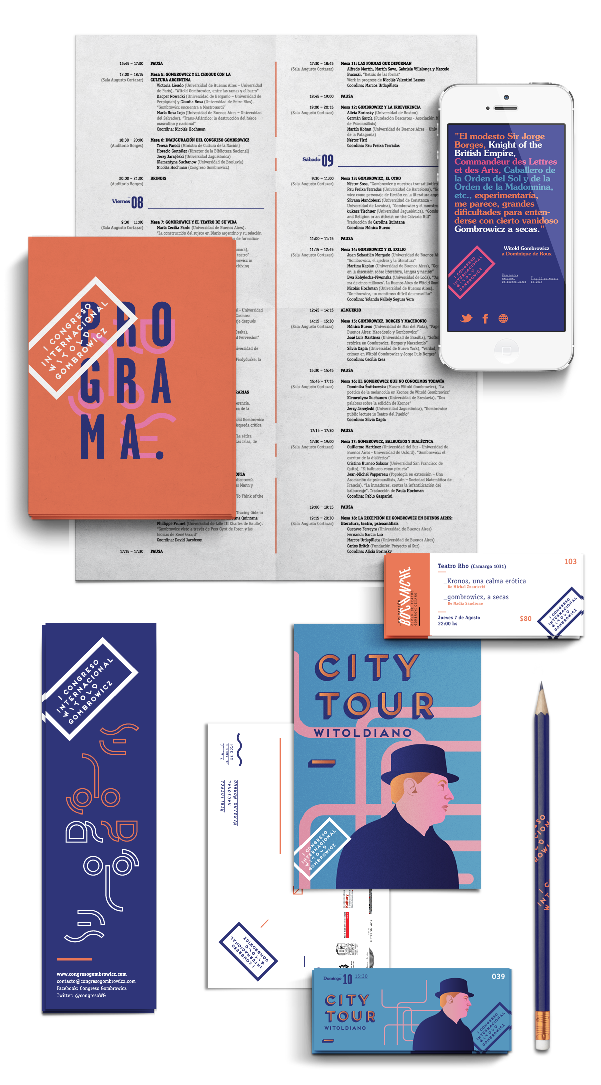 gombrowicz witold visual identity identidad diseño grafico graphic design poster book biblioteca nacional system logo