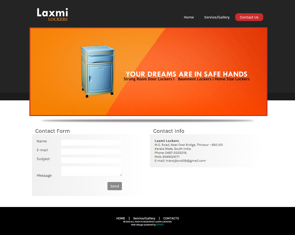 laxmi lockers matizmo Behance concept UI ux Web site thrissur kerala design laxmilockers