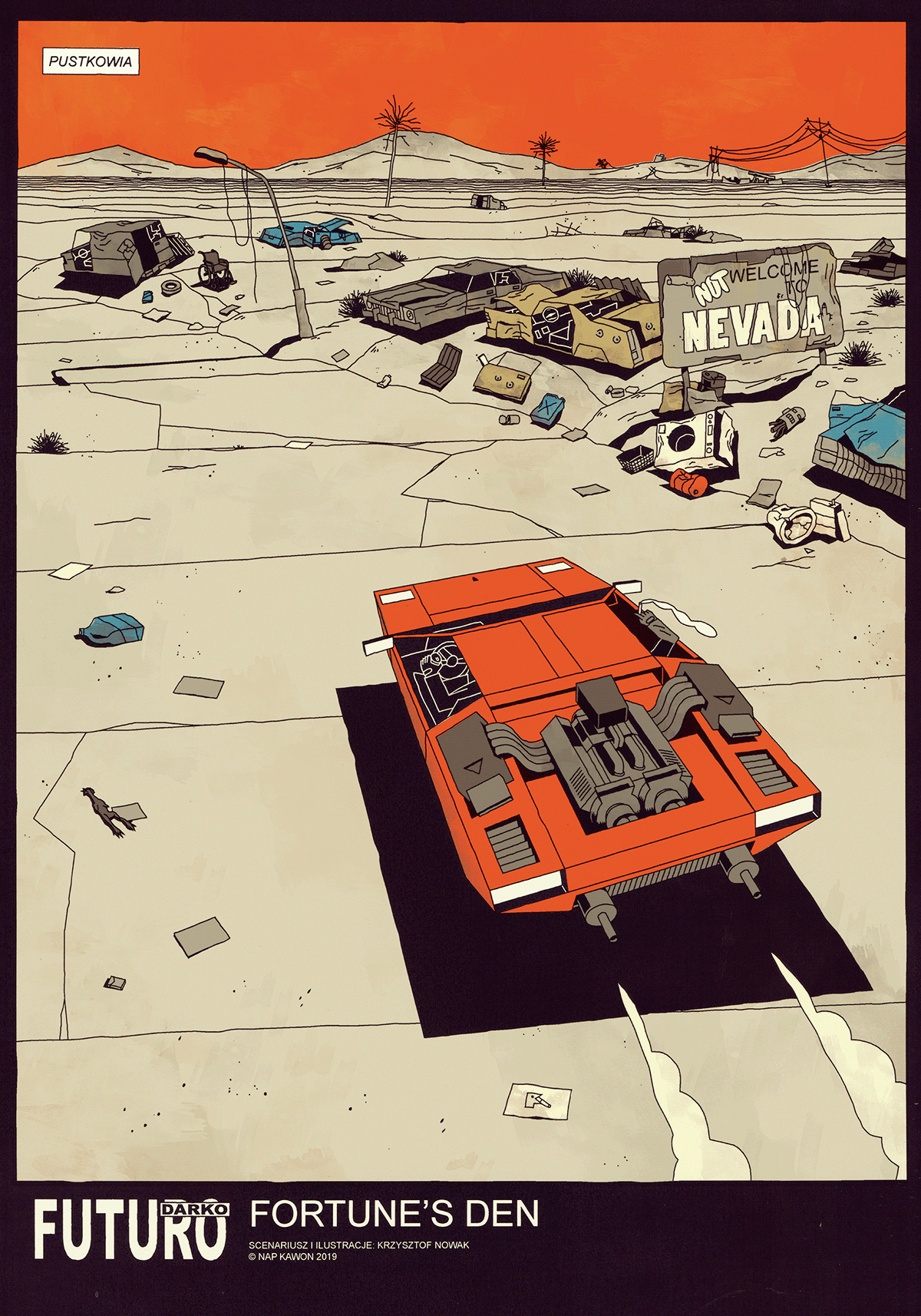 futurodarko comic wasteland comics story napkawon pannowak brothers adventure Cars